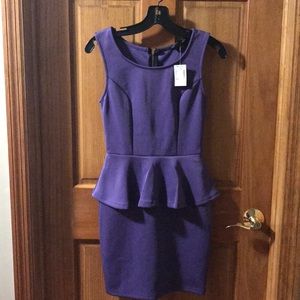 NWT Purple Peplum Dress
